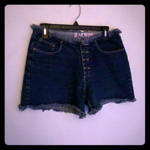 S.L.A Fringed Jeans shorts